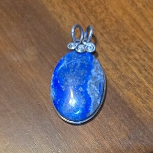 Lapis Wire Wrap Pendant